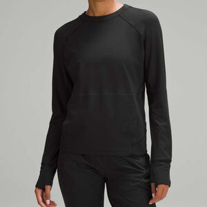 Lululemon Its Rulu Run Classic-Fit Crew *Fleece Black Size 8 2023 Running Gym